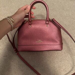 Coach Metallic Pink Satchel